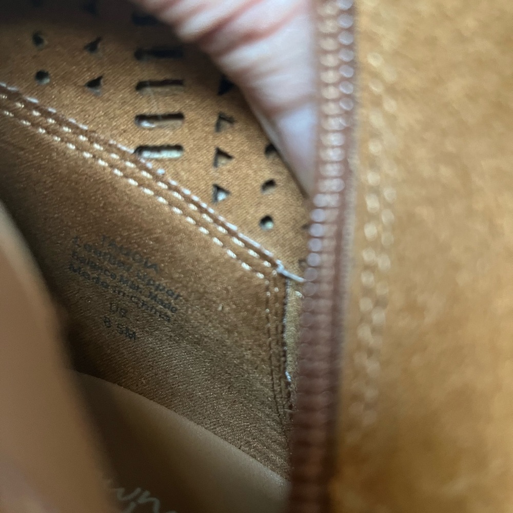 Crown Vintage | Tan Brown Suede Taudia Bootie, Ankle Boots - Picture 10 of 10